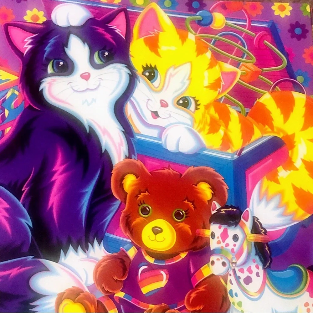 Vintage Lisa Frank Binder 🐱💜🧸🌸🌼🖍️
